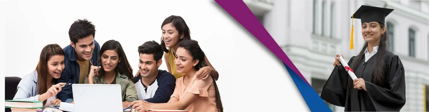 Group of Students Studying on Laptop and a Graduate Holding Diploma